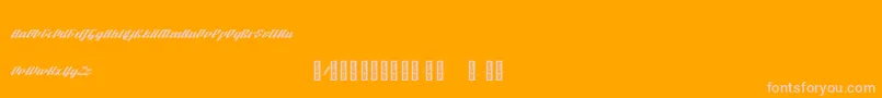 BTX Fluidz Regular-fontti – vaaleanpunaiset fontit oranssilla taustalla