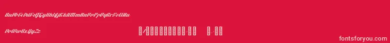 Czcionka BTX Fluidz Regular – różowe czcionki na czerwonym tle