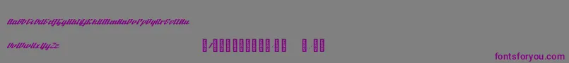 BTX Fluidz Regular Font – Purple Fonts on Gray Background