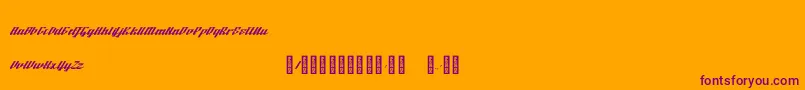 BTX Fluidz Regular Font – Purple Fonts on Orange Background