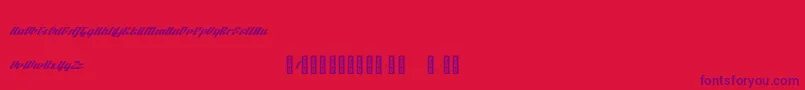 BTX Fluidz Regular Font – Purple Fonts on Red Background