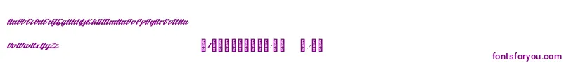 BTX Fluidz Regular-fontti – violetit fontit valkoisella taustalla