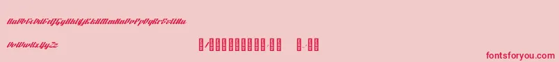 BTX Fluidz Regular Font – Red Fonts on Pink Background