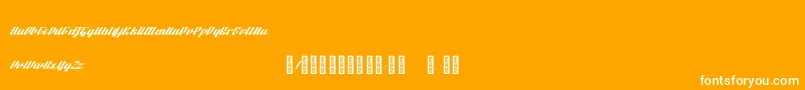 フォントBTX Fluidz Regular – オレンジの背景に白い文字