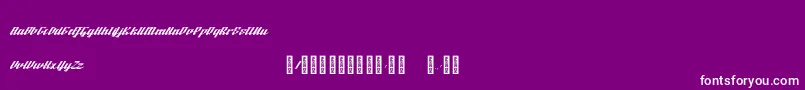 フォントBTX Fluidz Regular – 紫の背景に白い文字