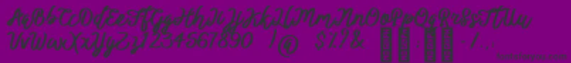 BTX ittally Font – Black Fonts on Purple Background