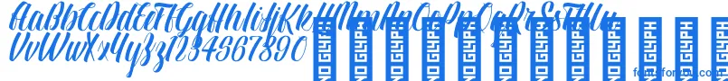 BTX LINDAS Regular Font – Blue Fonts on White Background