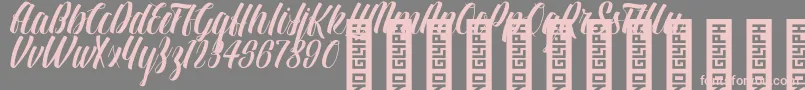 BTX LINDAS Regular Font – Pink Fonts on Gray Background