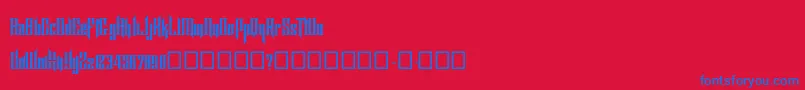 BTX ORNSTEIN Font – Blue Fonts on Red Background