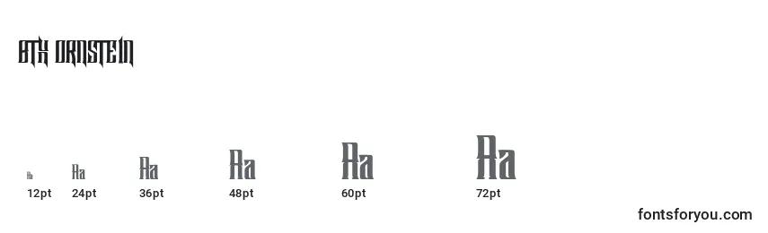 BTX ORNSTEIN Font Sizes