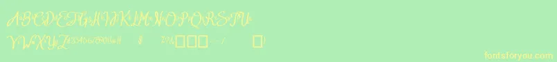 BTX RADIANT SUNSHINE Font – Yellow Fonts on Green Background