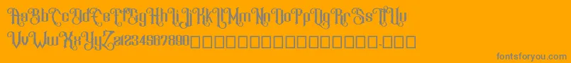 BTX RENEGADE-Schriftart – Graue Schriften auf orangefarbenem Hintergrund