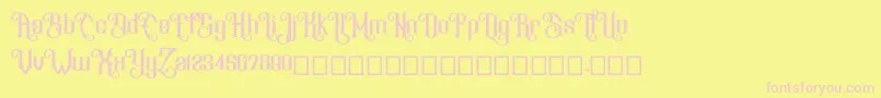 BTX RENEGADE Font – Pink Fonts on Yellow Background