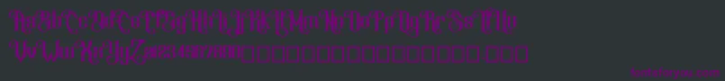 Шрифт BTX RENEGADE – фиолетовые шрифты на чёрном фоне