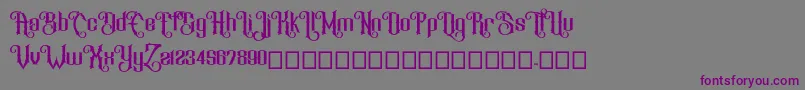 Шрифт BTX RENEGADE – фиолетовые шрифты на сером фоне