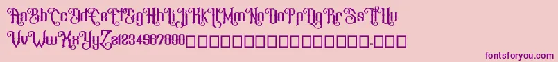 BTX RENEGADE Font – Purple Fonts on Pink Background