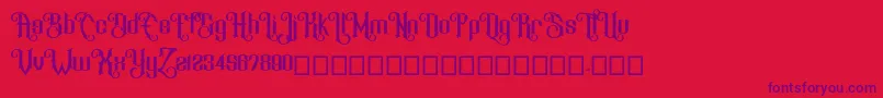 BTX RENEGADE Font – Purple Fonts on Red Background