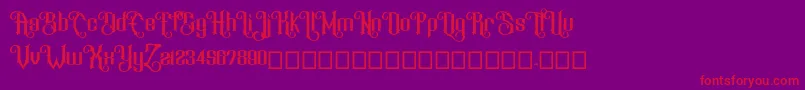 BTX RENEGADE Font – Red Fonts on Purple Background