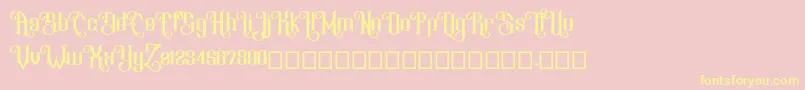 BTX RENEGADE Font – Yellow Fonts on Pink Background