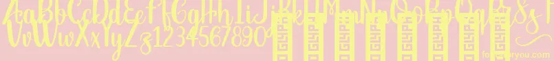 More about BTX the knights squire Regular Font BTX the knights squire Regular Font – Yellow Fonts on Pink Background