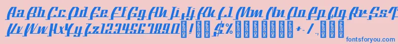 BTXTheBeeLine Regular Font – Blue Fonts on Pink Background