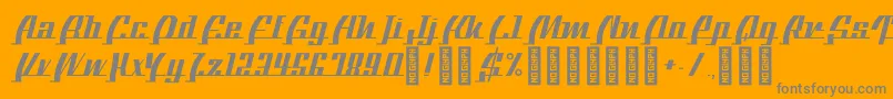 BTXTheBeeLine Regular Font – Gray Fonts on Orange Background