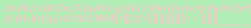 BTXTheBeeLine Regular Font – Pink Fonts on Green Background
