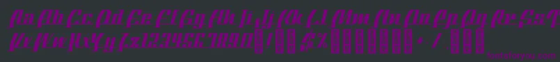 BTXTheBeeLine Regular Font – Purple Fonts on Black Background
