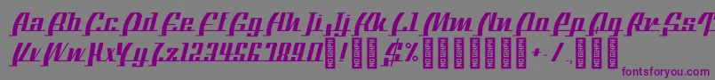 BTXTheBeeLine Regular Font – Purple Fonts on Gray Background