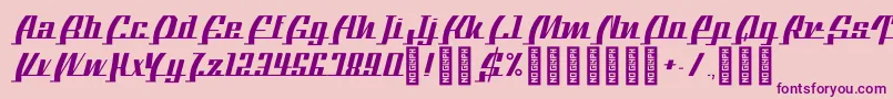 BTXTheBeeLine Regular Font – Purple Fonts on Pink Background