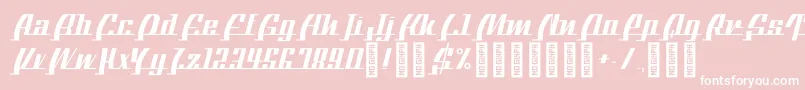 BTXTheBeeLine Regular Font – White Fonts on Pink Background
