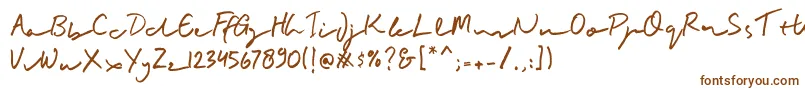 Шрифт BuadlySignature – коричневые шрифты на белом фоне