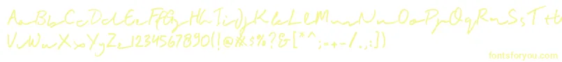 Шрифт BuadlySignature – жёлтые шрифты