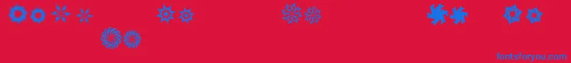InTheZoneDingbats Font – Blue Fonts on Red Background