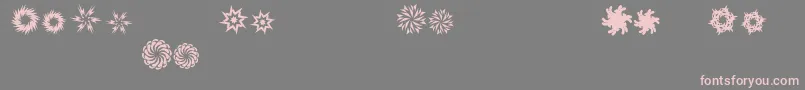 InTheZoneDingbats Font – Pink Fonts on Gray Background