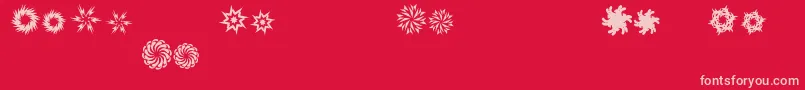 InTheZoneDingbats Font – Pink Fonts on Red Background