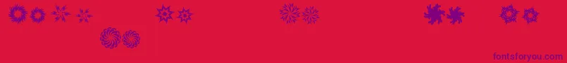 InTheZoneDingbats Font – Purple Fonts on Red Background