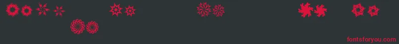 InTheZoneDingbats Font – Red Fonts on Black Background