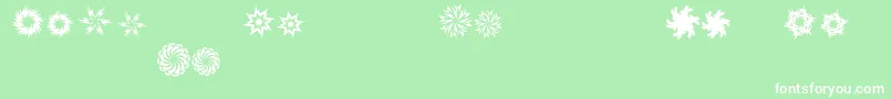 InTheZoneDingbats Font – White Fonts on Green Background