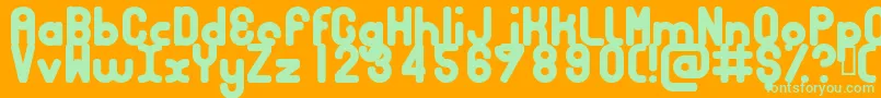 BUBBCB   Font – Green Fonts on Orange Background