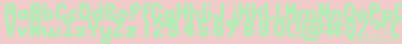 BUBBCB   Font – Green Fonts on Pink Background