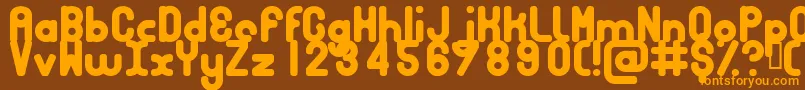 BUBBCB   Font – Orange Fonts on Brown Background