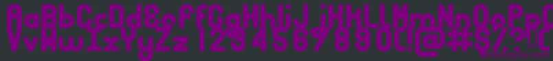 BUBBCB  -fontti – violetit fontit mustalla taustalla