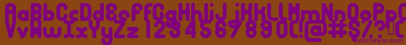 BUBBCB   Font – Purple Fonts on Brown Background