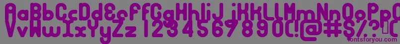 BUBBCB  -fontti – violetit fontit harmaalla taustalla