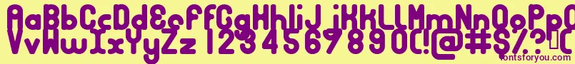 BUBBCB   Font – Purple Fonts on Yellow Background