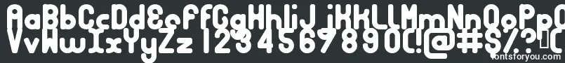 Шрифт BUBBCB   – белые шрифты на чёрном фоне