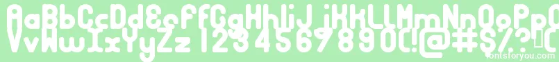 BUBBCB   Font – White Fonts on Green Background