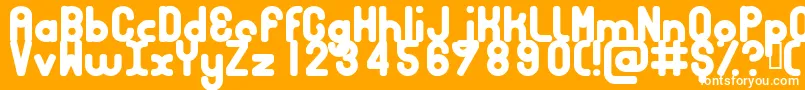 BUBBCB   Font – White Fonts on Orange Background