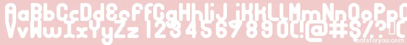 BUBBCB   Font – White Fonts on Pink Background